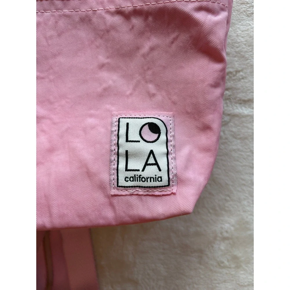LOLA California Starchild Pink Crinkle Nylon Mini Backpack Kids OS Excellent